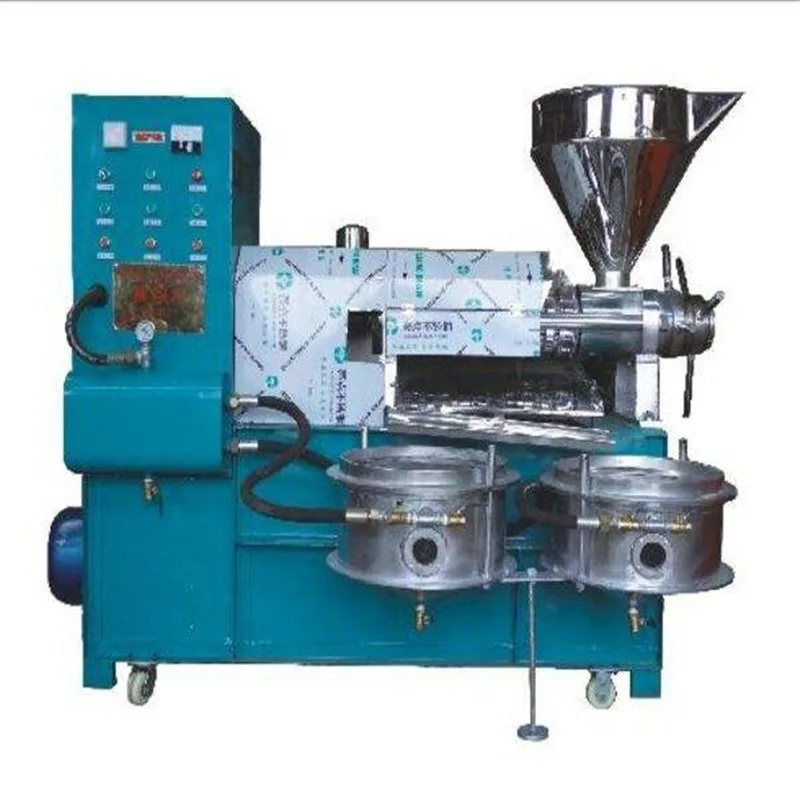 Automatic rapeseed spiral hydraulic oil press, new commercial hot and cold soybean peanut press equipment