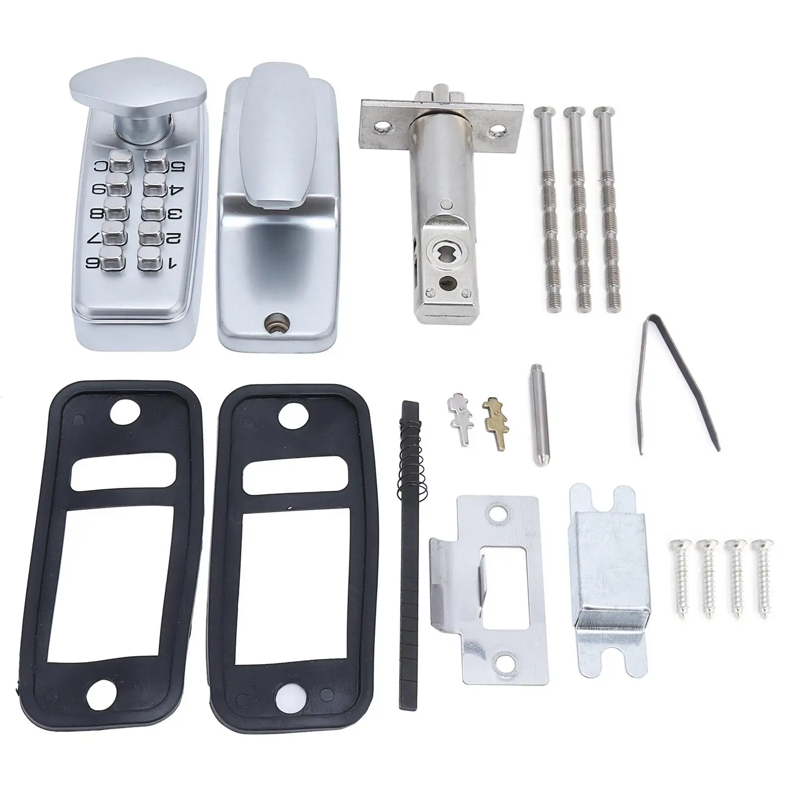 Waterproof 2-8 Digit Metal Mechanical Code Lock - Antirust Door Lock with Interchangeable Handle for home & Apartment