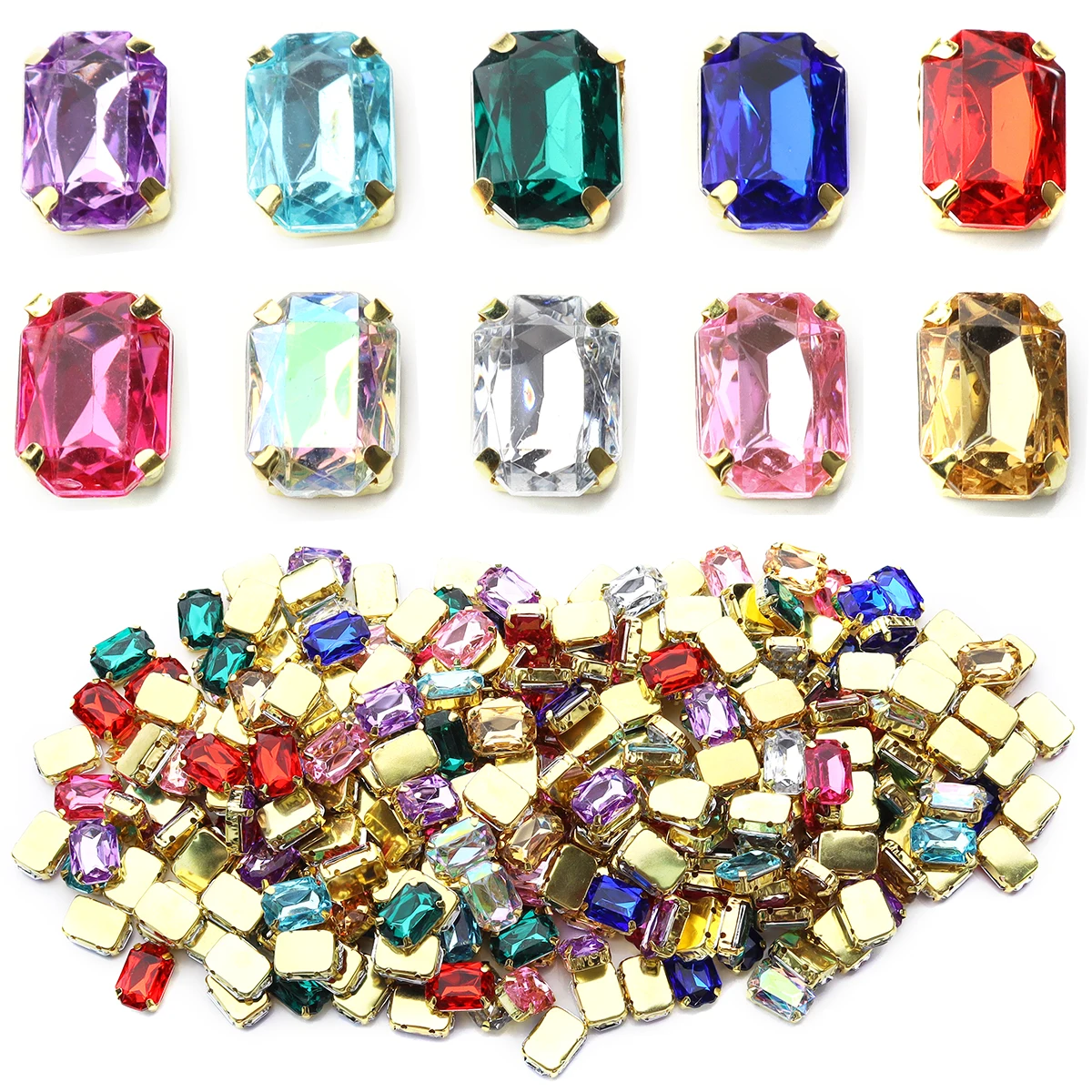 Stainless Rhinestone Gold Claw Beads for Crafts