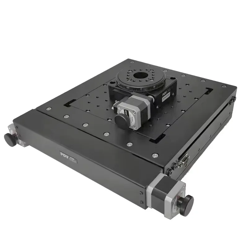 2-assige lineaire plus rotatie XYR gemotoriseerde drie-assige gecombineerde fase XY-vertaaltafel Elektrische hefschuiftafel