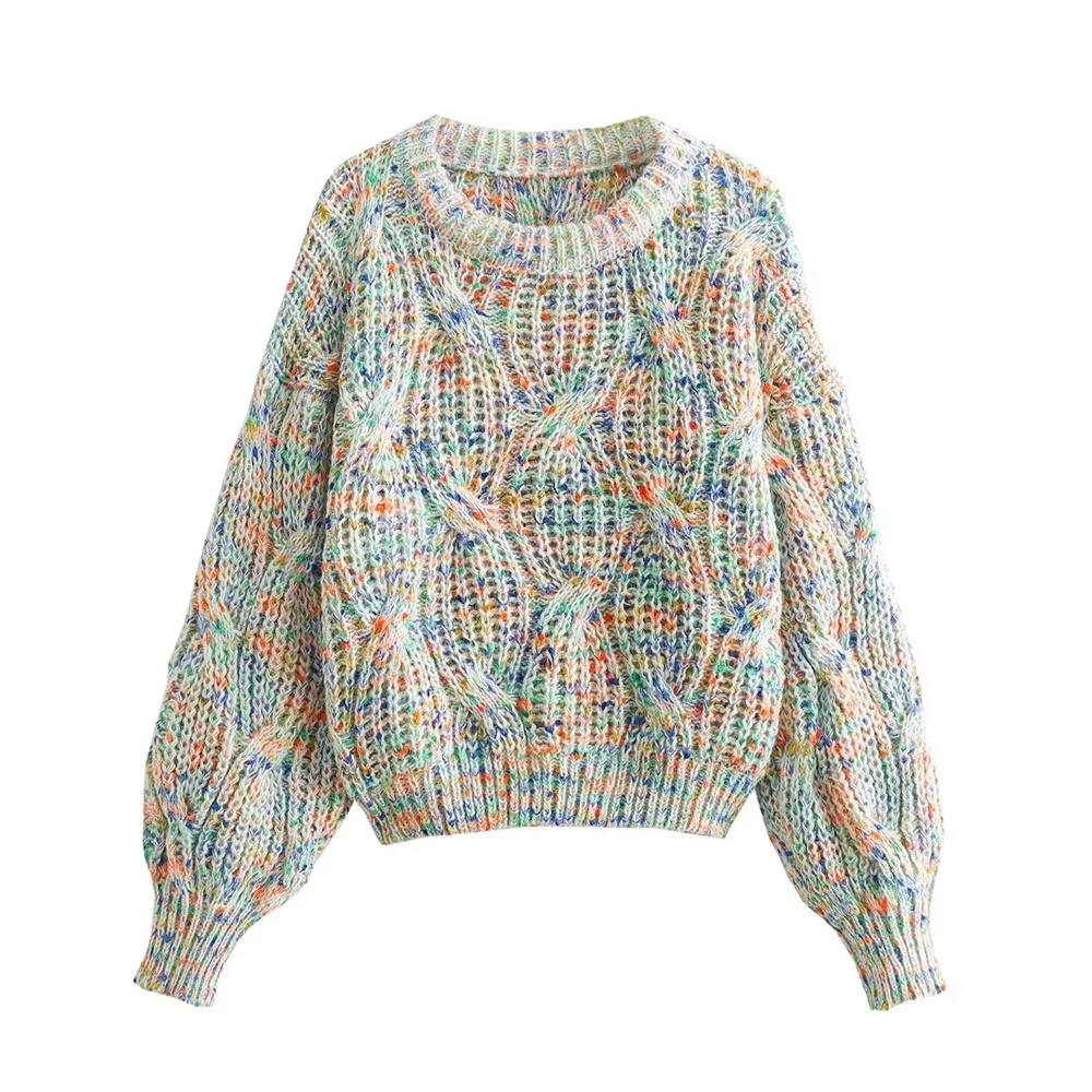 

Autumn and winter new fashion women's casual elegant design soft waxy twisted Fried Dough Twists knitting thick sweater