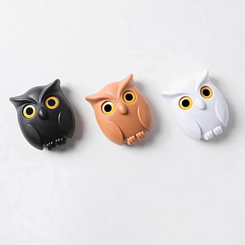 Cute Household Owl Key Organization Storage Hook Without Punching Wall Hanging Traceless Sticky Hook