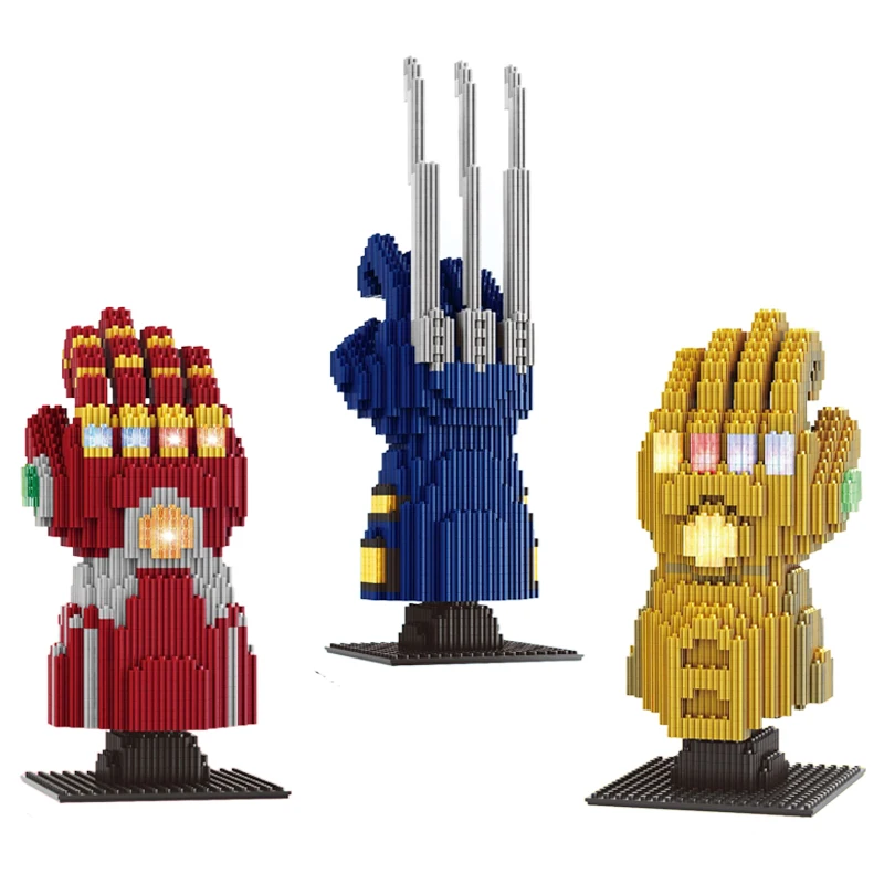 Disney Marvel Legends lego Iron Man Building Thanos Infinity Gauntlet Building Blocks The WOLverine Cartoon Character block Toys