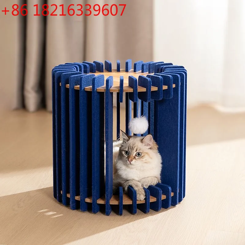 YAO Bird Cage-shaped Felt Cat Nest Luxury Cat Bed Sturdy and Durable Multifunctional Cat Nest High-value Pet Furniture