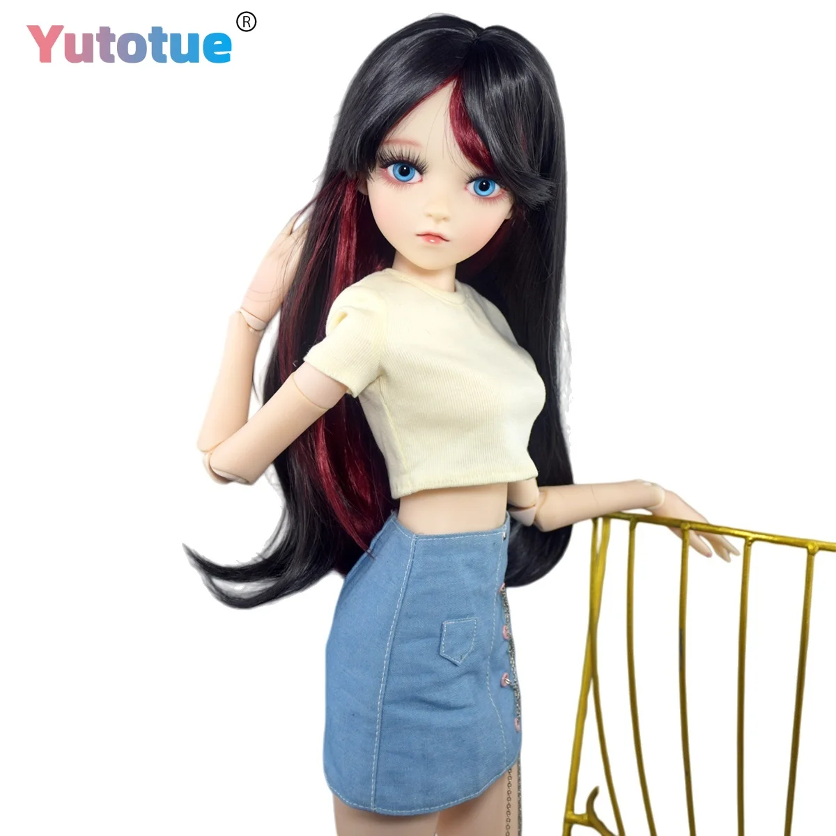 

YUTOTUE 60 см, кукла для девочек, размер 1/3, BJD, игрушка, сменные голубые глаза, модная одежда, полный комплект, реалистичный комплект