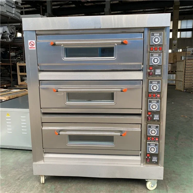 380V Automatic Baking Equipment Electric Baking Layer Oven, Commercial Stainless Steel 201 Pizza Hot Air Convection Oven