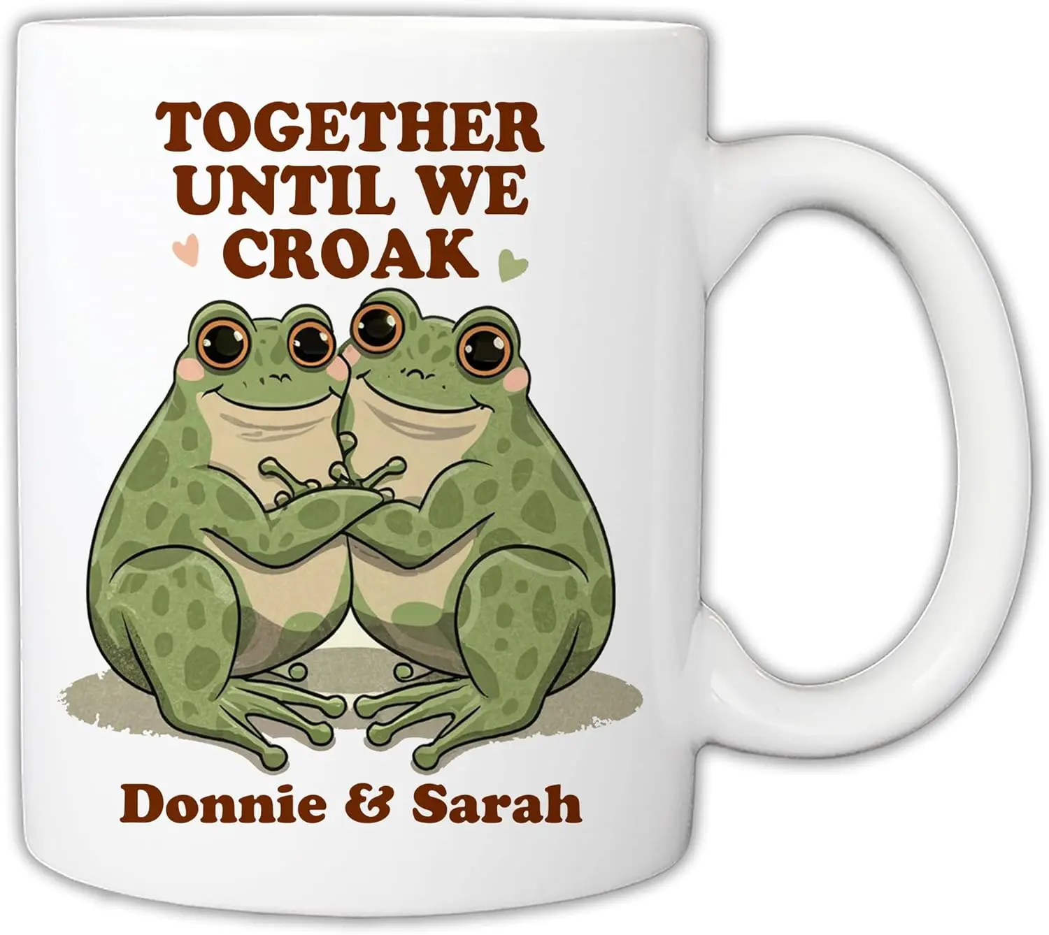 Funny Personalized Mug for Couples - Until We Croak 11oz Mug, Custom Wedding Gifts for Husband, Wife, Boyfriend, Girlfriend for