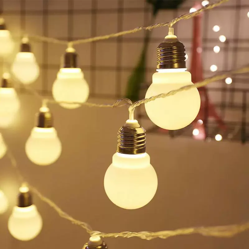 10/20/40 Glühbirnen Lichterkette LED Feiertagsbeleuchtung Batterie- oder USB-betrieben Party Innen Hochzeitsdekoration Nachtlicht Dekoration – Detail 1