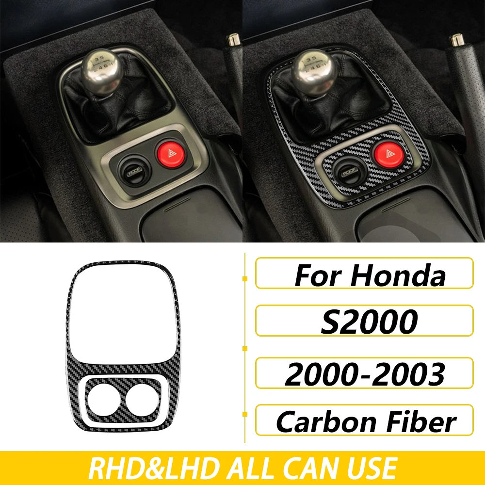 For Honda S2000 2000-2009 Carbon Fiber Center Console Gear Shift