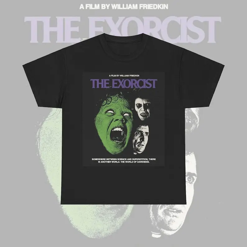 Camiseta The Exorcist, regalo clásico para fanáticos de la película de terror, camiseta con gráfico de Halloween aterrador, diseño vintage desgastado, oculto espeluznante