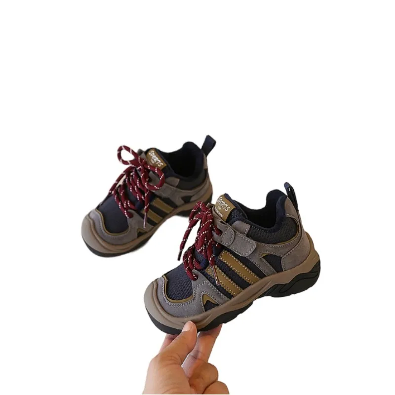 

Kids Color blocked Warm Sports Shoes Winter New Boys' Anti slip Mountaineering Shoes Girls' Fashion Leisure Running Shoes 26-37