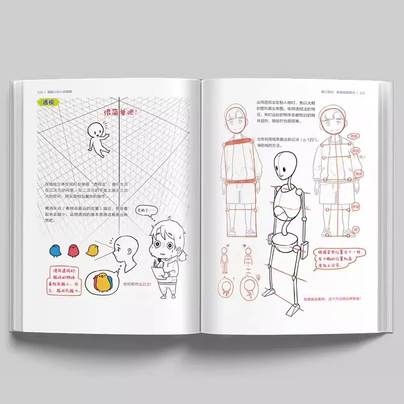 Comics Beginner's Guide Pintor coreano Rinotuna Curso Básico de Anime Handdream Art Painting Book