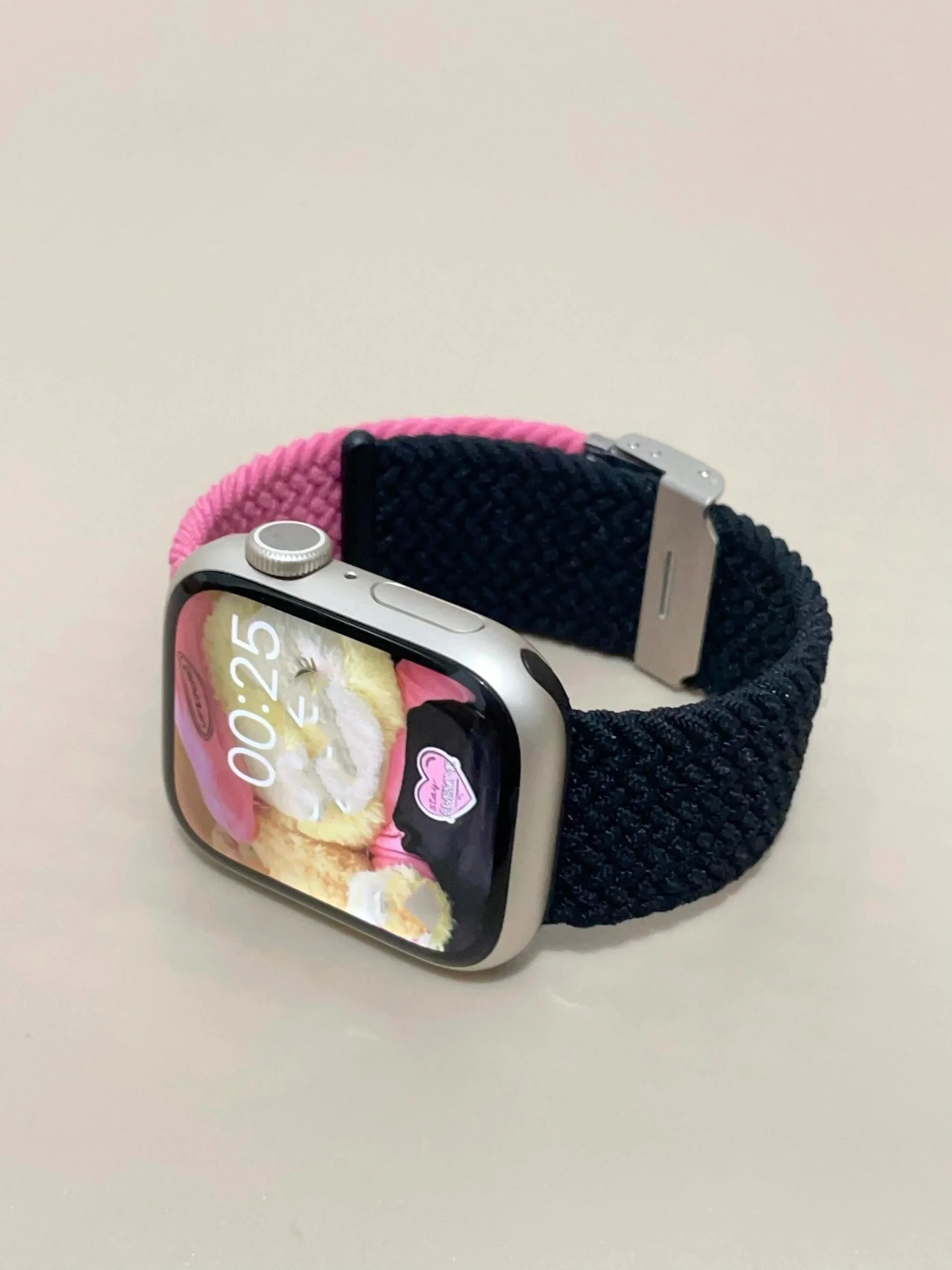 

Luxury Elastic Nylon Strap Suitable for Apple Watch Women's Strap 10/9/8/7/6/5/4/3/2 SE 38mm 40mm 41mm 42mm 44mm 45mm 46mm 49mm