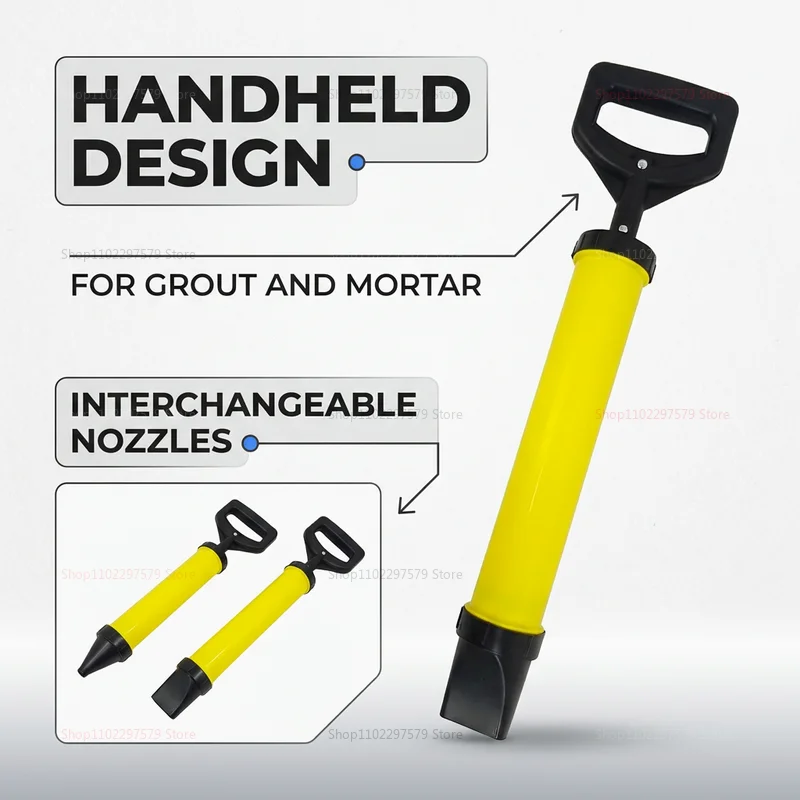 

Caulking Gun Mortar Grouting Applicator Tool with 4 Nozzles for Brick Cement Lime Joints Construction Repair Pointing Sprayer