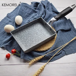 Japanese Medical Stone Frying Pan Tamagoyaki Omelette Black Non-Stick Pan Fry Egg Pan Pancake Kitchen Pot Use For Gas Cooker