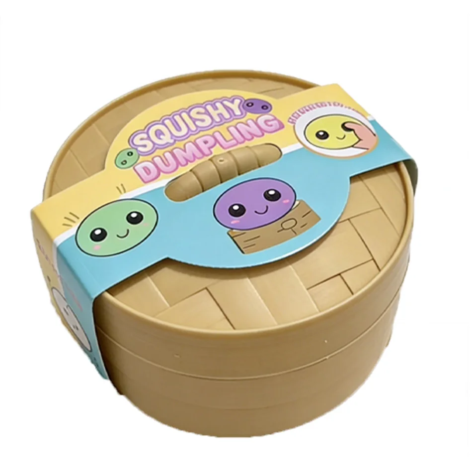 Dumpling Pressure Dumpling Squishies Schattig Kleurrijk Broodje Speelgoed Langzaam Stijgend Stressverlichtend Fidget Speelgoed voor Kinderen Volwassenen Anti-Angst Cadeau