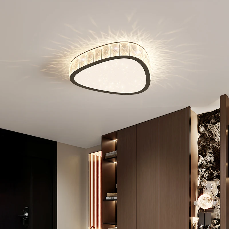 2026 New Crystal Ceiling Lights Simple Modern Hallway And Corridor LED Ceiling Lamp Lightweight Luxury Crystal Lighting Fixture