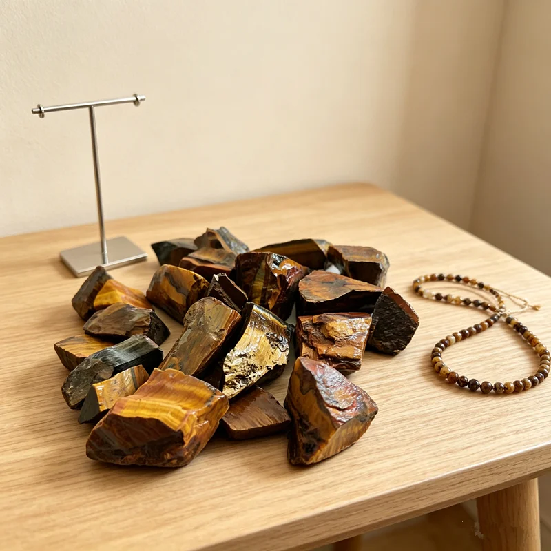 Natural Tiger Eye Stone for Jewelry Making Quartz Crystal Reiki Healing Rock Mineral Specimen Aromatic Diffusion Home Decora