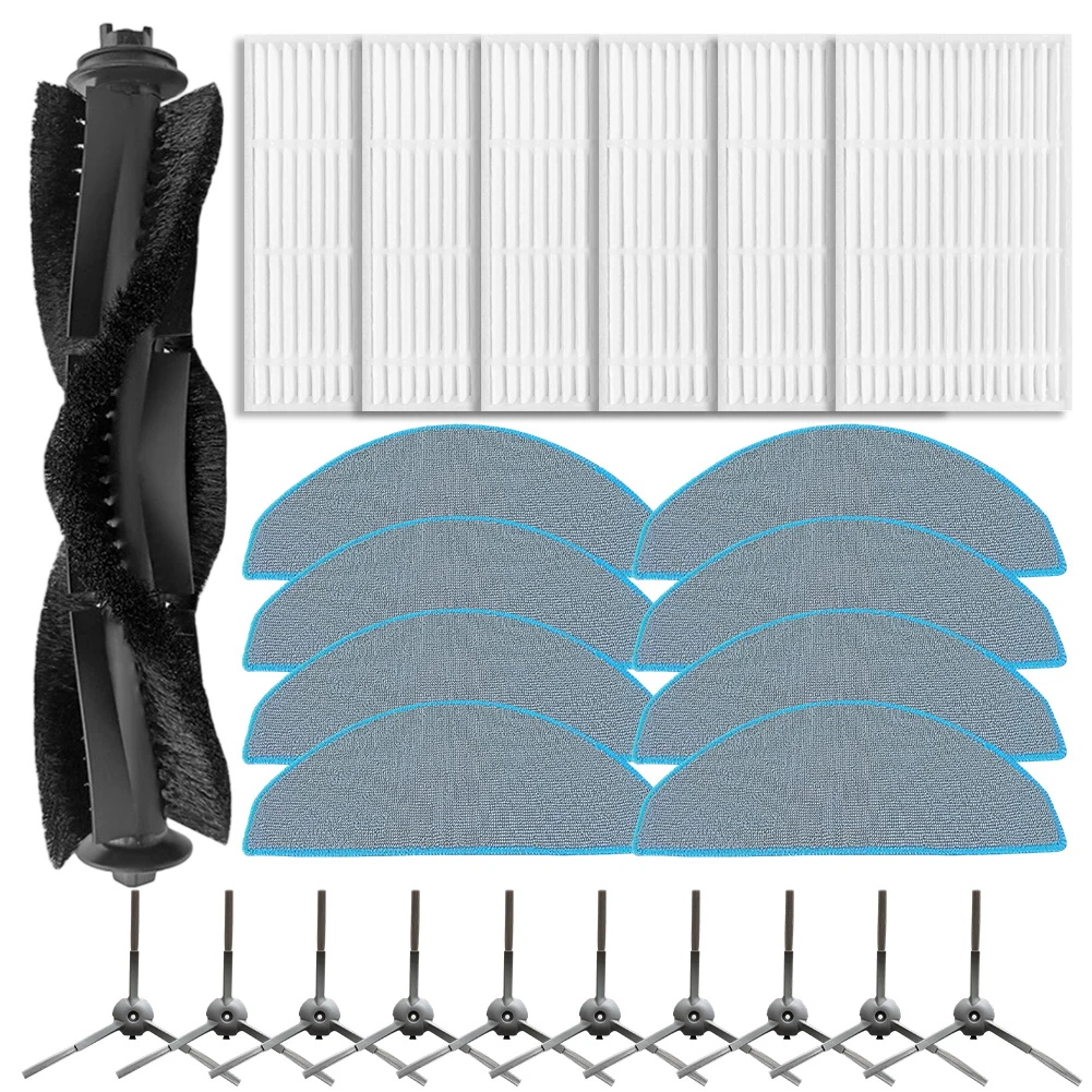 

Main Side Brush Filter Mop Cloth Kit ForILIFE V20/ForVyzzle D10/ForLaresar For L10/ForLydsto R1D Edge/ForRoidmi Eve For Rook S