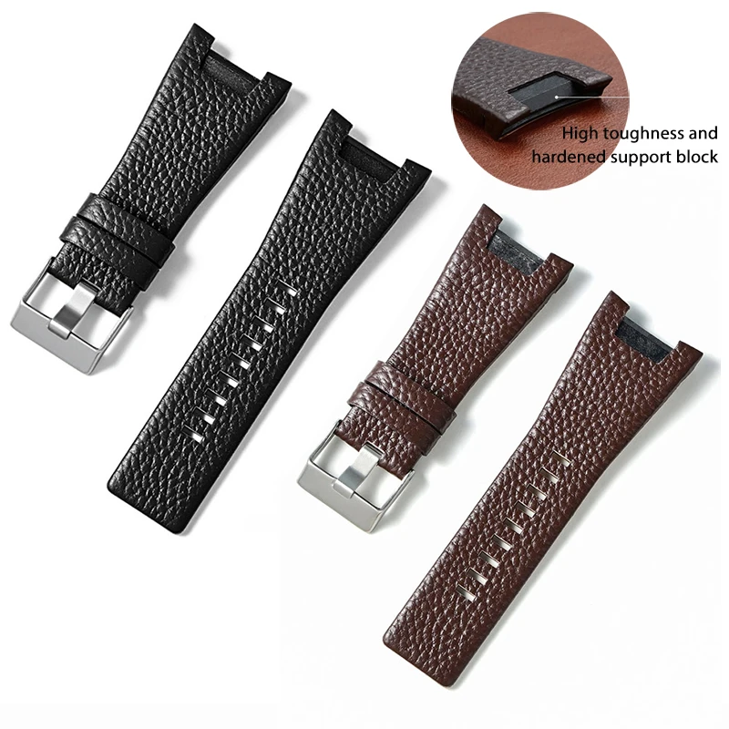 

32mm Genuine Leather Watch Strap for Diesel DZ1216 DZ1273 DZ4246 Cowhide Men Replacement Wrist Watch Band Bracelet