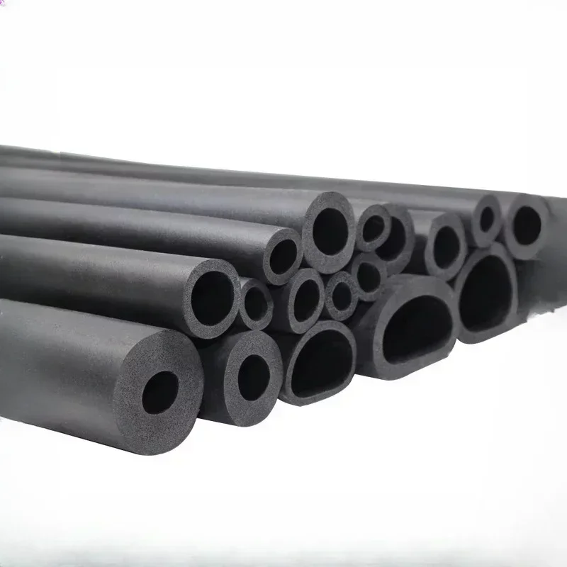 EPDM Foam Epdm Hose O Type Length 1M to 3M Neoprene Customized Plastic  Foam Black Soft Round Heat Insulation Tube Sleeving