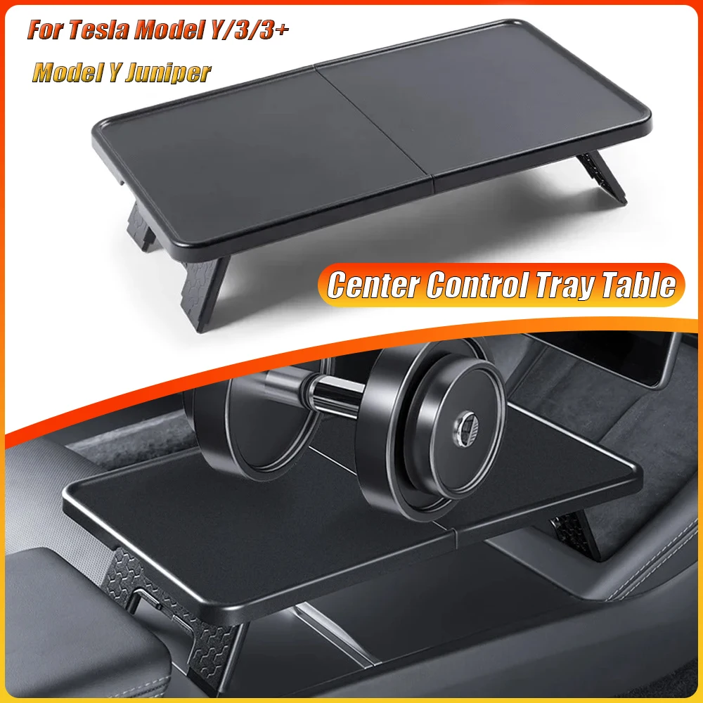 

Center Control Tray Table Office Folding Tray for Tesla Model Y/3/3+ Model Y Juniper Small Dining Desk Portable Car Accessories