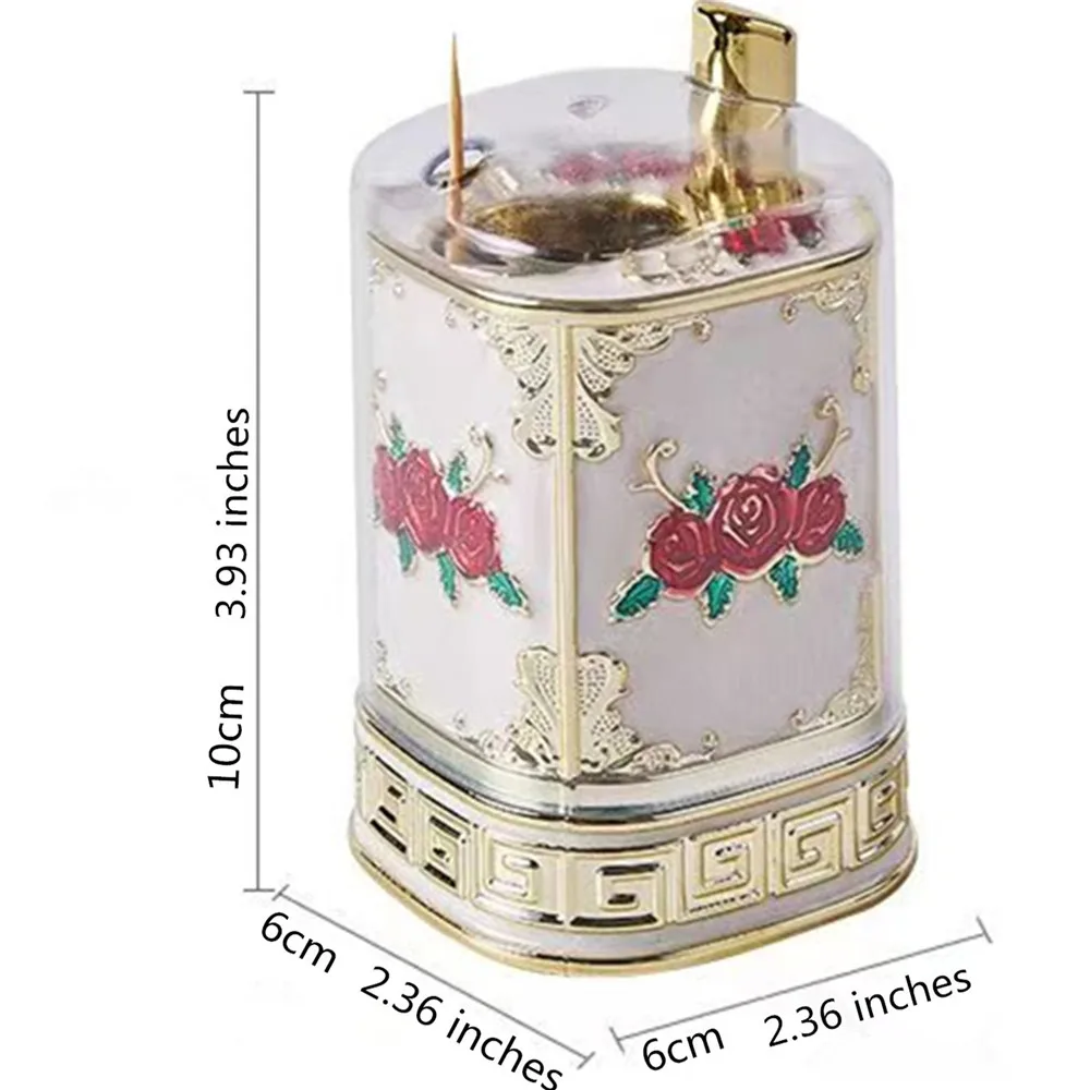 Creative retro press type toothpick holder, fashionable toothpick box, luxurious restaurant, hotel, household toothpick holder,