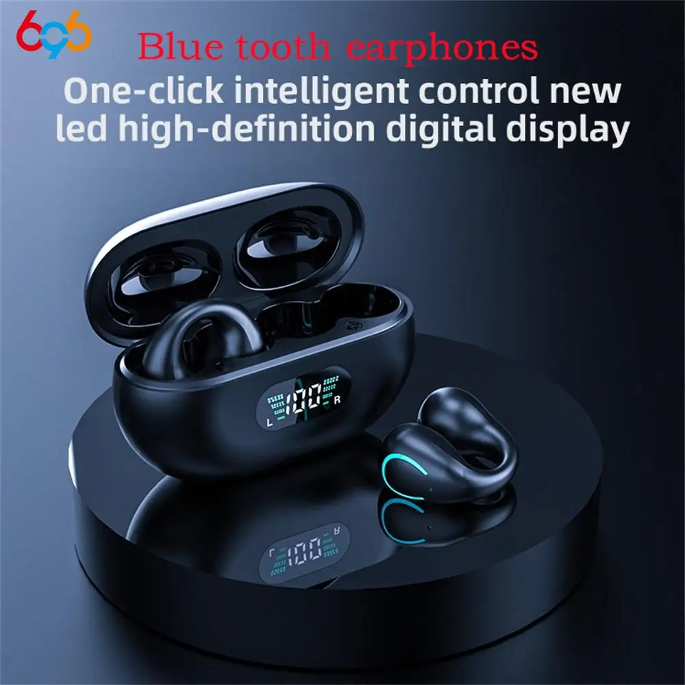 

Новые беспроводные наушники с шумоподавлением, Bluetooth, не вставляемые в ухо, с креплением на голову, спортивные, водонепроницаемые, с LED-дисплеем.