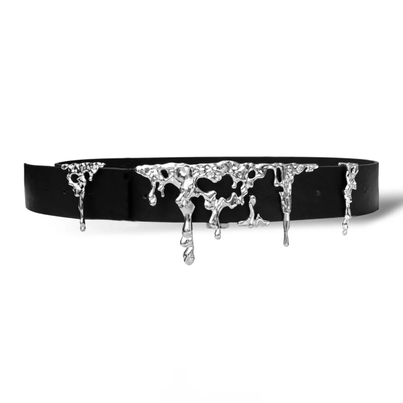 Europeu e americano em relevo móvel prata metal cinto feminino moda cem casaco cinto escuro tempero jeans embelezado cinto