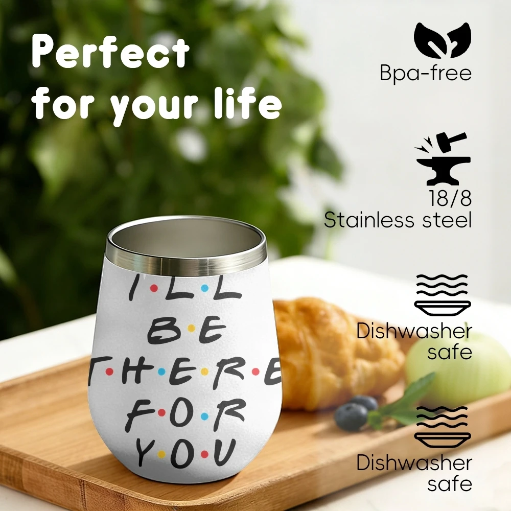 TV Show F-Friends Vacuum Flasks 12oz Insulated Wine Tumbler Vacuum Coffee Mug Egg Shape Thermos Cup