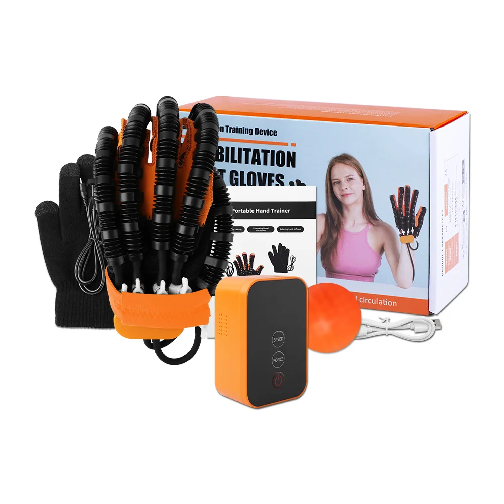 Rechargeable Hand Massage Rehabilitation Robot Gloves Stroke Hemiplegia Cerebral Infarction Training Hand Finger Exercise Device