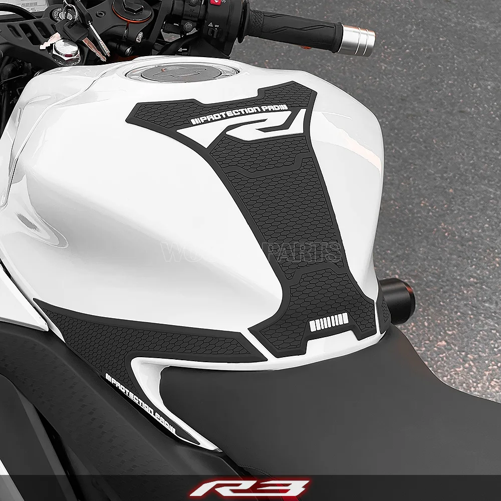 

Защитная накладка для бака # YZF-R3 для YAMAHA YZF R3 R25 2019-2024 TankPad противоскользящие наклейки Наклейка газовый коленный захват Тяговая накладка Tankpad