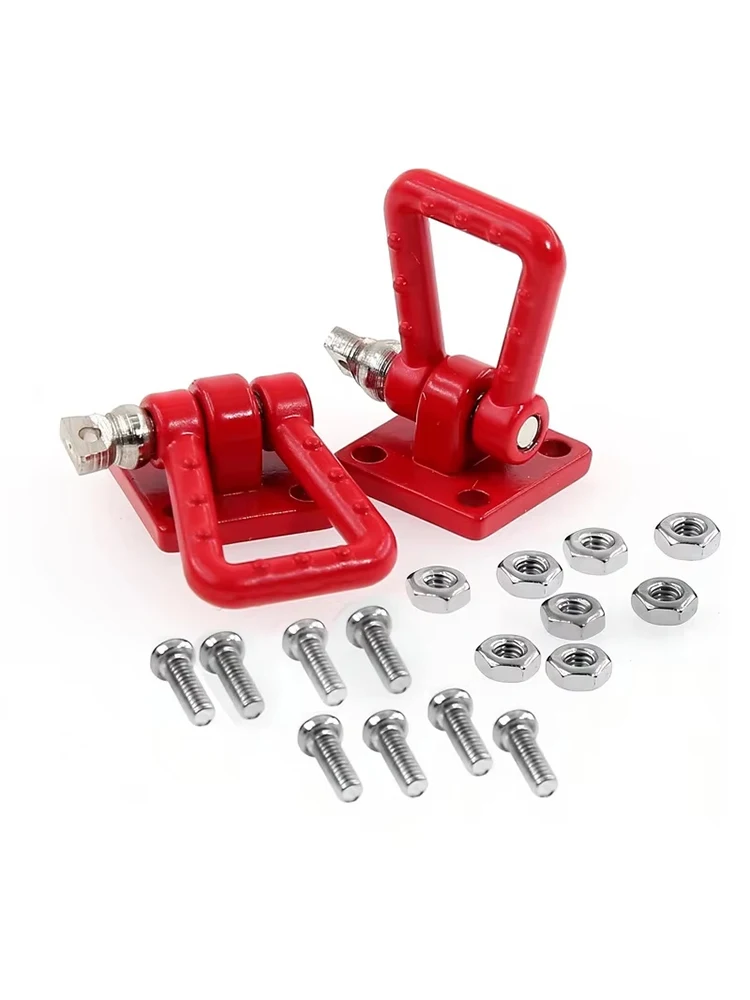 2 Stück Simulierte Metall-Anhängerkupplungen für 1/10 RC Crawler Auto Traxxas TRX4 Axial SCX10 RC4WD D90 Modellteile