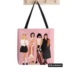 Sac fourre-tout imprimé Freddie Mercury Queen pour femme, sac à main Shopper Harajuku, sac à provisions initié par la fille, sac en lin pour femme