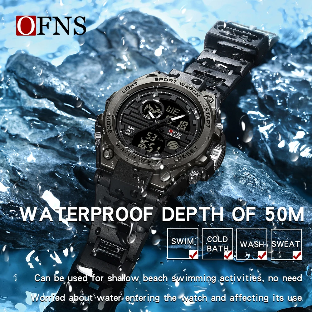 OFNS G Style Men Digital Watch Date Military Sports Watches Waterproof Electronic Wristwatch Mens Clock Orologio da uomo 739