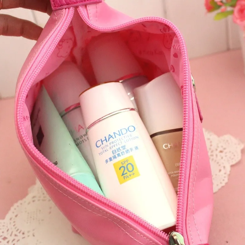 Sanrio Hello Kitty Cosmetic Bag Makeup Cartoon Girls portatile ad alta capacità Travel Wash Storage Bag Kawaii Anime Girl Gifts