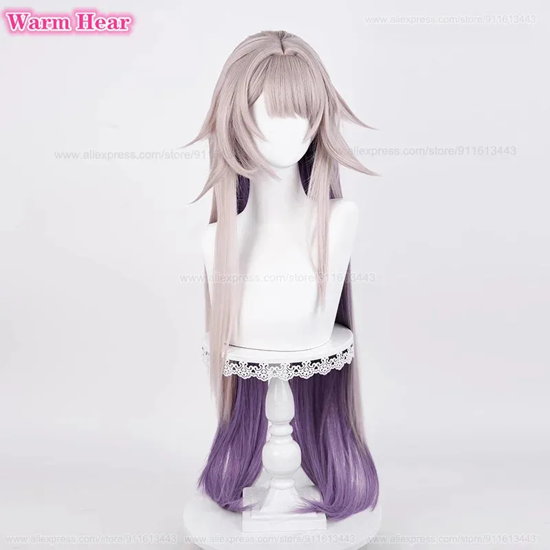 Juego HSR Herta sintético largo 100cm colores mezclados Cosplay Anime pelo resistente al calor pelucas para fiesta de Halloween + gorro de peluca gratis