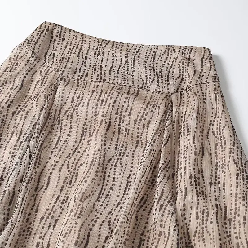 Estilo europeo y americano 2025, otoño, nuevo estilo coreano, estilo suave, arte francés, falda estampada romántica de lunares para mujer