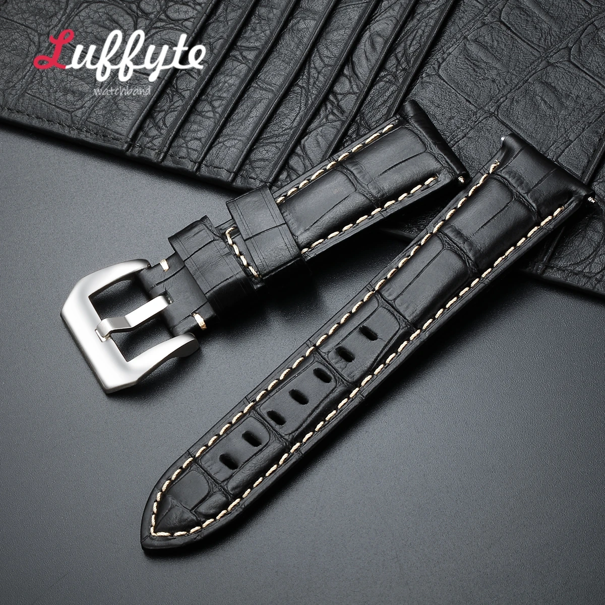 حقيقية جلد البقر الساعات 20 مللي متر 22 مللي متر 24 مللي متر 26 مللي متر الصلب مشبك ساعة اكسسوارات أسود أزرق براون ساعة اليد الأشرطة