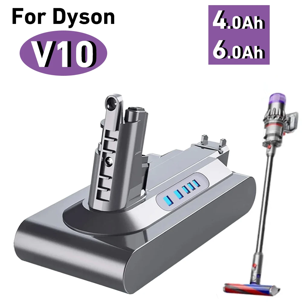 25.2V SV12 6.0Ah/4.0Ah Replacement Li-Ion battery for Dyson V10 battery V10 Absolute,V10 Fluffy Cyclone Handheld Vacuum Cleaner