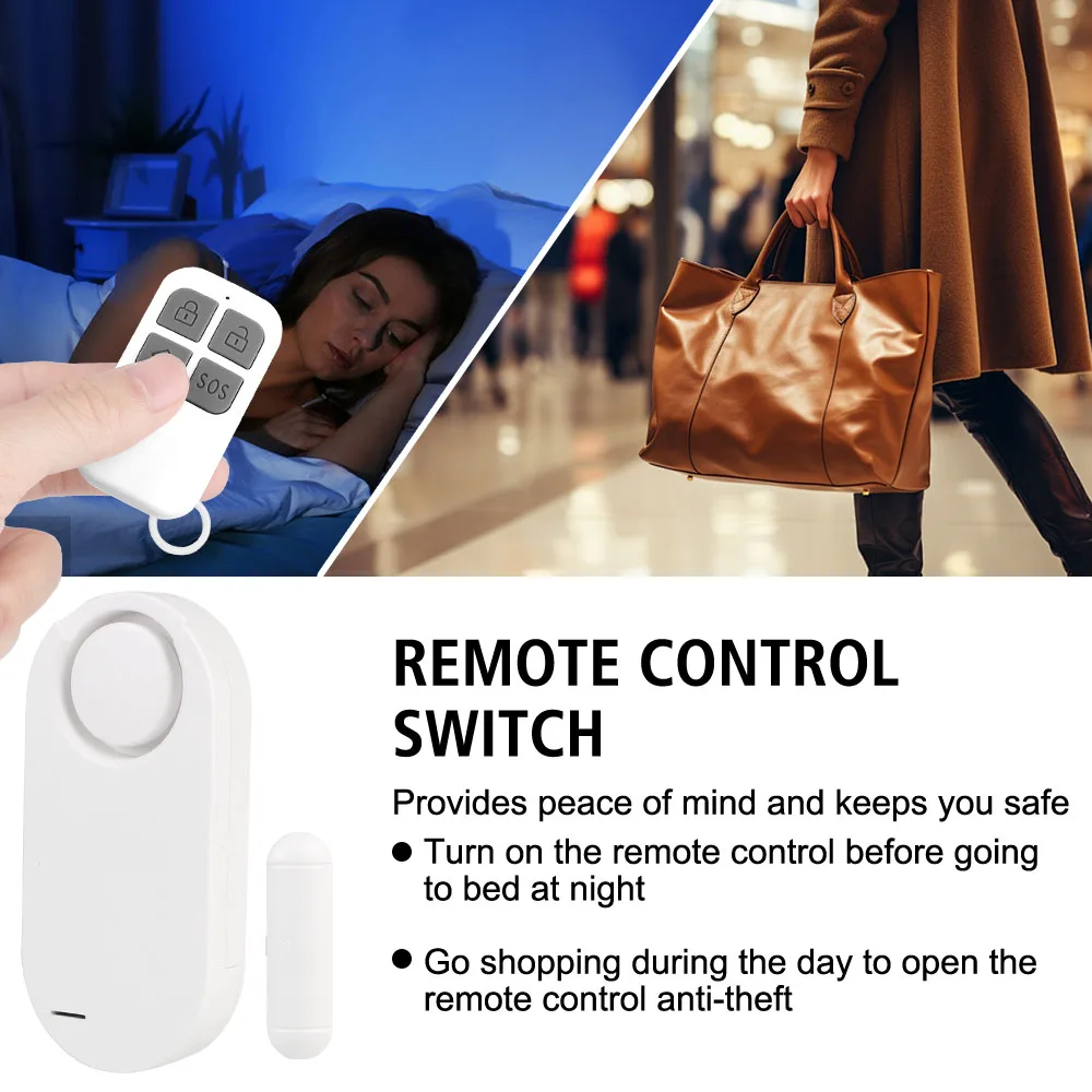 Home Protection Kit Draadloze Afstandsbediening Deur Raam Ingang Alarm Host Inbraak Alarmsysteem Deur Sensor Alarm 130db