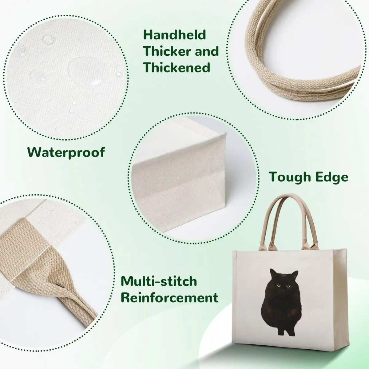 Spaghetti Floof Tote Bag Big bag Shopper handbag Canvas shoulder bag