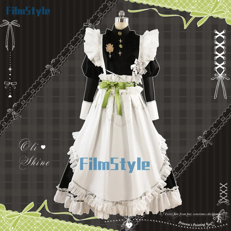 Nu: Carnival Olivine Cosplay Costume Maid Outfit Dress Uniform Halloween Carnival Party Christmas Play Role Clothes Clothing