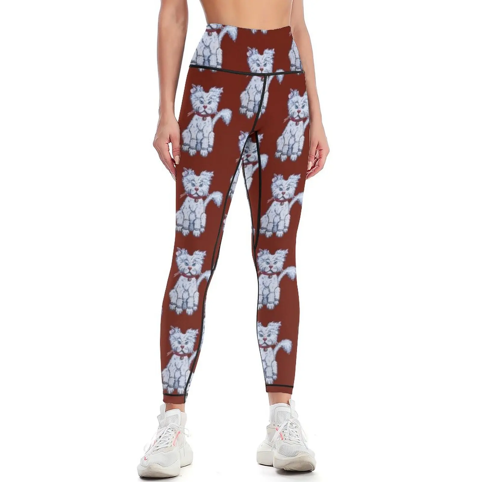

Aurora the cat with an attitude Leggings sportswear gym Women's pants for girls Women's tights Womens Leggings