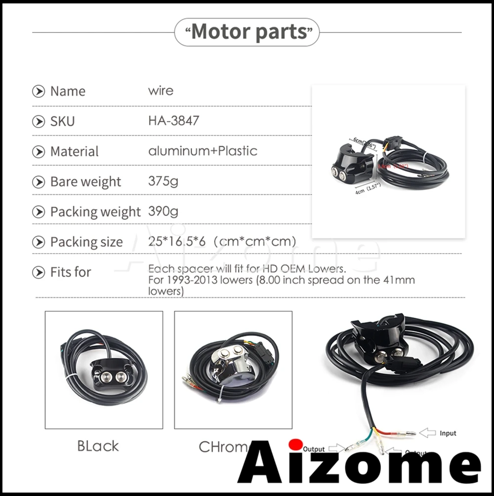 3 Wires 2 Button 25mm Motorcycle Handlebar Switch CNC Air Ride Switches Controller For Harley Dyna Sportsters V-Rod AERO AERO-A