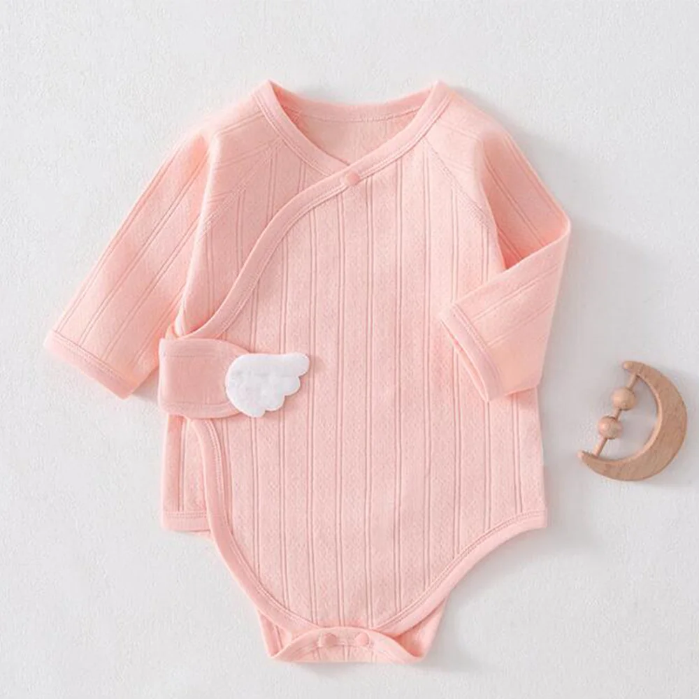 Unisex Newborn Clothes Fall Baby Bodysuits For Boys Girls Cotton Solic Color Christmas Infant Boutique Romper