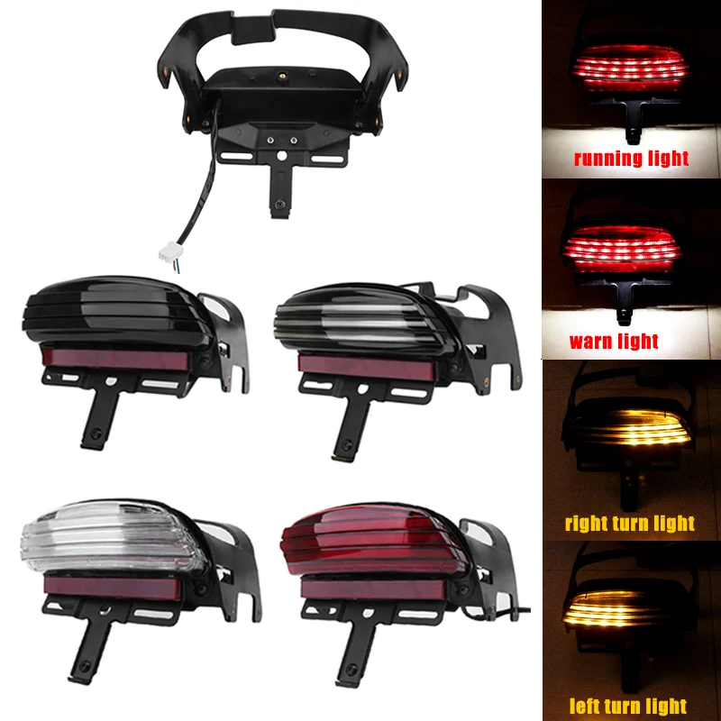For Harley Softail FXST FXSTB FXSTC FXSTS FLSTSB 2008-up Motorcycle Rear Fender Brake Tail Lamp LED Tri-Bar Turn Signal Light