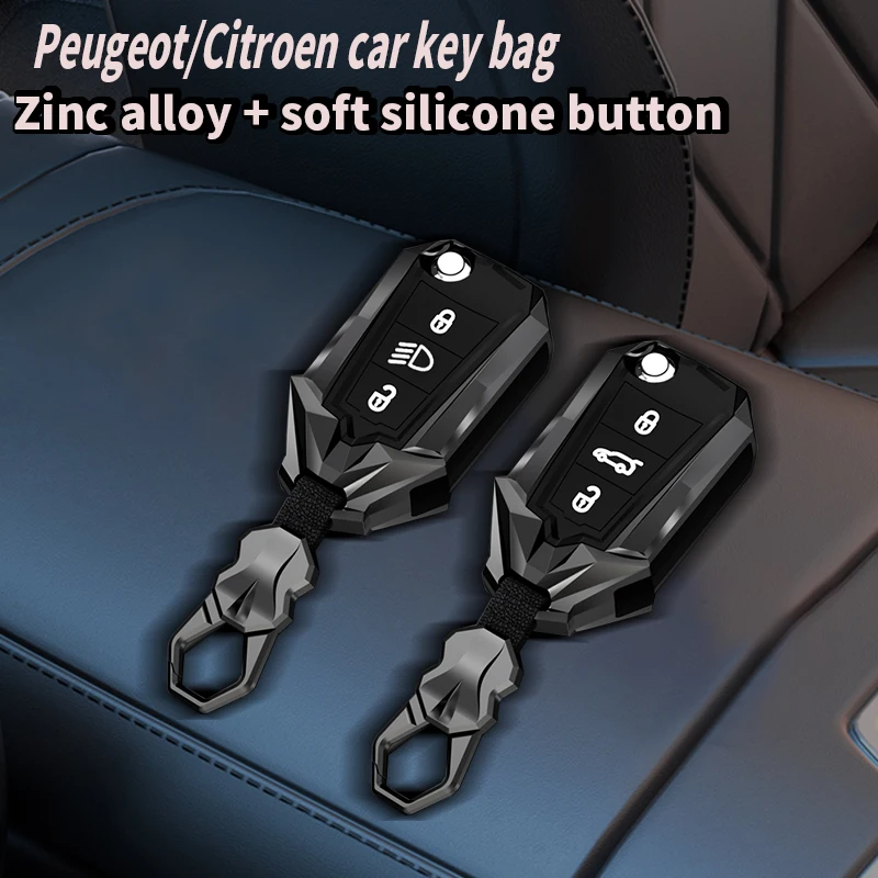 Caso chave flip do carro capa escudo fob para peugeot 208 3008 308 508 408 2008 307 4008 para citroen c4 c3 c6 cactus c8 acessórios