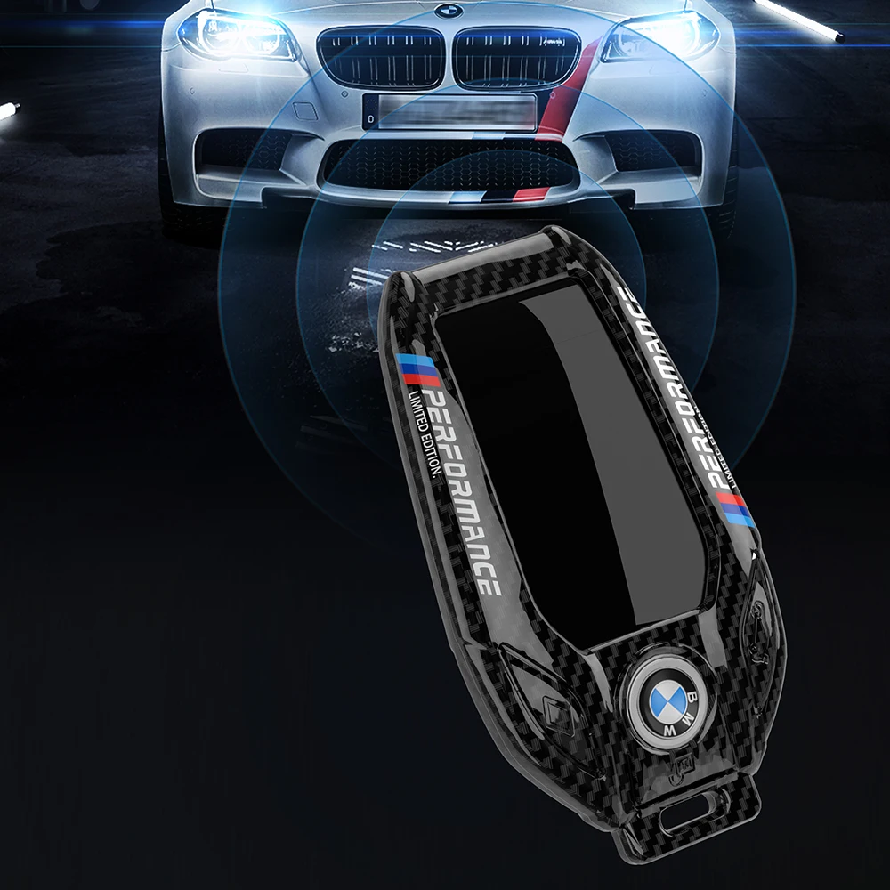 TPU Carbon Fibre White Car Key Case For BMW 5 7 Series G11 G12 G30 G31 G32 i8 I12 I15 G01 X3 G02 X4 G05 X5 G07 Key Accessories view 5