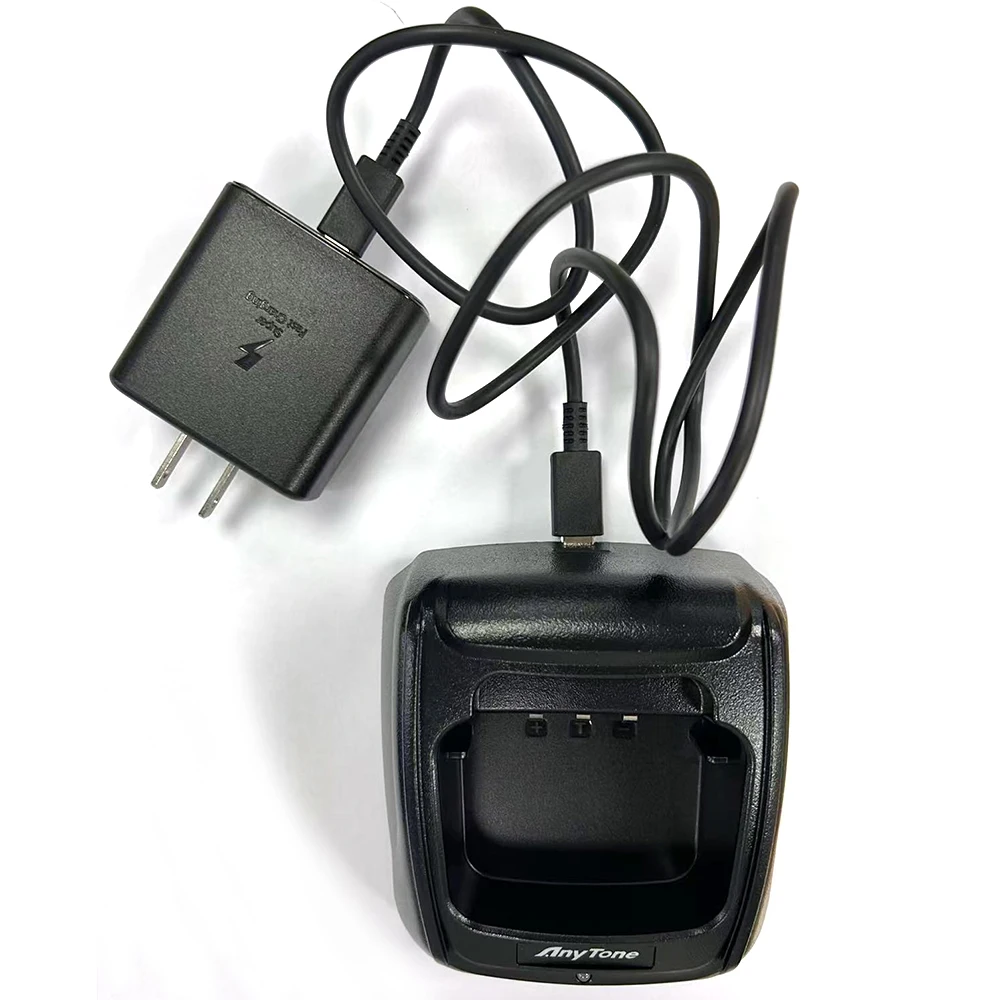 Caricabatterie per Anytone AT-D878 più AT-D868UV caricatore da tavolo Radio portatile e adattatore di alimentazione o caricatore per auto 12V